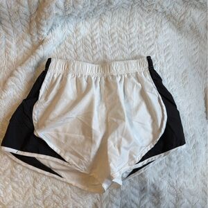 Diadora Women's Black and White Athletic Shorts